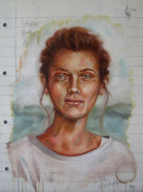 "Einkaufszettel", Öl auf Leinwand, 46 x 61 cm, 650 Euro