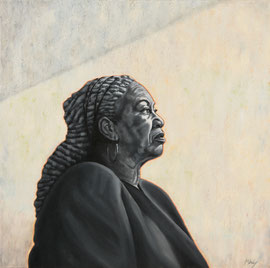 "Schwarz/Weiß?", Öl auf Leinwand, 80 x 80 cm