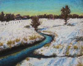 "Erster Schnee", Pastell, 22 x 18 cm