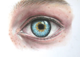"eye to eye", Graphit und Pastell, 28 x 19 cm, 90 Euro