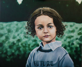 "The future in my eyes, Öl auf Leinwand, 120 x 100 cm, 2600 Euro