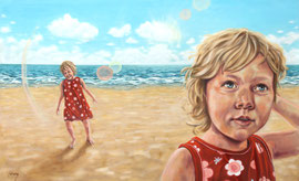 "Tanz mit dem Licht", Öl auf Leinwand, 152 x 91,5 cm, 1800 Euro