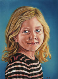 "Anna im Abendlicht", Öl auf Leinwand, 30 x 40