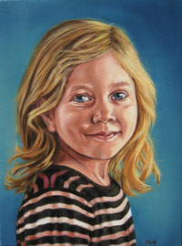"Anna im Abendlicht", Öl auf Leinwand, 30 x 40