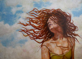 "Tanz mit dem Wind", Öl auf Holz, 140 x 100 cm, 1800 Euro