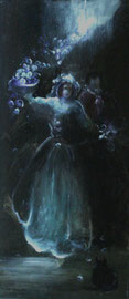 L'insouciance - huile sur bois (73x33)