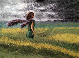 Vents de tempesta - Oli sobre llenç amb espàtula - 73 x 55 cm