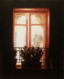 La finestra indiscreta - Oli sobre llenç - 50 x 61 cm - NO DISPONIBLE