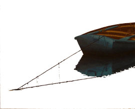 Barca fondejada - Acrílic sobre llenç - 61 x 50 cm - NO DISPONIBLE