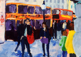 London (2022). Acryl auf festem Papier 60x80 cm