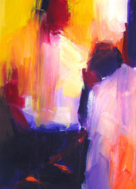 2 Personen (2005). Acryl auf festem Papier 60x40cm