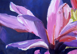 Magnolie (2024). Acryl auf festem Papier 60x80 cm