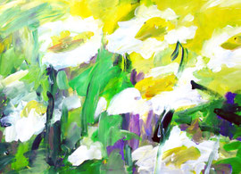Wiese (2013). Acryl auf festem Papier 60x80cm