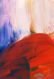 Abstrakt (2014) rot, rosa. Acryl auf festem Papier 60x40 cm