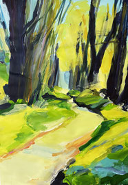 Uferglück (2026). Acryl auf festem Papier 60x80 cm 