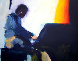 Klavierspieler (2006). Acryl auf festem Papier 60x80cm