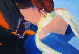 Sitzende Frau (2006). Acryl auf festem Papier 40x60cm