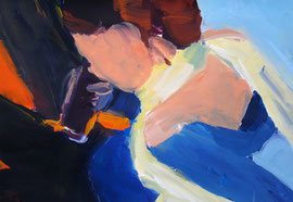 Sitzende Frau (2006). Acryl auf festem Papier 40x60cm