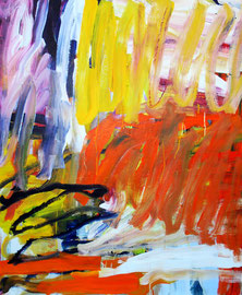 Abstrakt, bunt (2009). Acryl auf Leinwand 120x100 cm