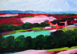 Eifellandschaft (2019). Acryl auf festem Papier. 60x80 cm