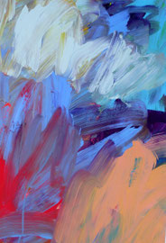 Abstrakt (2014) bunt,2. Acryl auf festem Papier 60x40cm