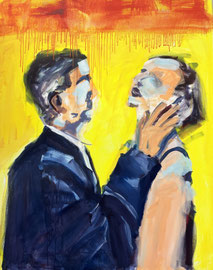 Zärtlichkeit (2024). Acryl auf Leinwand 100x100 cm 