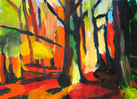 Spätsommer (2005). Acryl auf festem Papier 60x80cm