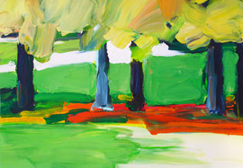 Im Park (2014). Acryl auf festem Papier 40x60cm