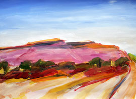 Tafelberg 2 Namibia (2023). Acryl auf festem Papier 60x80 cm