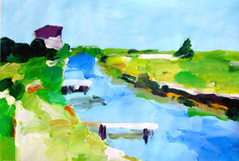 Sommer (2010). Acryl auf festem Papier. 60x80cm
