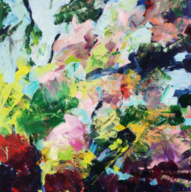 Frühling (2022). Acryl auf Leinwand 100x100 cm