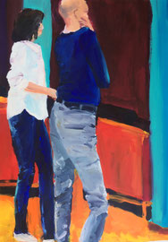 "Unspoken Love" (2022). Acryl auf festem Papier 60x80 cm
