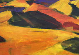 Dünenlandschaft (2023). Acryl auf festem Papier 40x60 cm