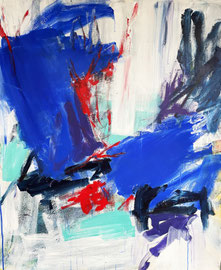 Abstrakt "Winter" (2025). Acryl auf Leinwand 120x100 cm