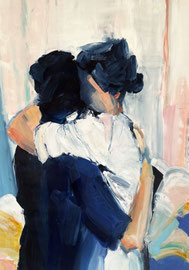 Deep Emotions (2025). Acryl auf festem Papier 80x60 cm