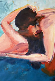 Liebespaar (2026). Acryl auf festem Papier 60x80 cm