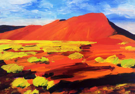 Sanddüne (2021). Acryl auf festem Papier 60x80 cm