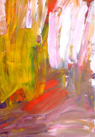 Abstrakt (2011) rosa, bunt. Acryl auf festem Papier 80x60 cm