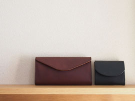 京都のバッグメーカー　革や帆布製のかばん・小物　レザーウォレット　コンパクトウォレット（カカオ　ネロ）