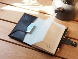 京都のバッグメーカー　革や帆布製のかばん・小物　ほぼ日手帳カバー（マットブラック）