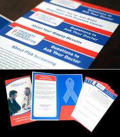 Brochure Design with Inserts for Prostate Cancer Foundation