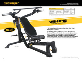 96-page Catalog Design & All Photography for Powertec Fitness - 1 Inside Spread shown here