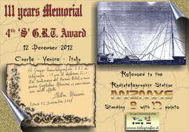 Diploma Award s telegrafia.it de IW2MXE