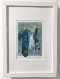 La forme et la naissance, 2018, incisione a olio, 11 x 15 cm (cornice 23 x 33 cm). Esemplare unico