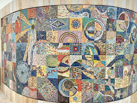 La sorgente delle gioie, 2023, 500 x 205 cm. Splash & Spa Tamaro, Monteceneri, CH