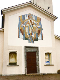 Il volto di cristo, 2003, mosaico in pietre naturali, ca. 20mq (Chiesa di Canobbio, Svizzera)