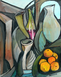 Natura morta con brocca, 2013.  Olio su tela cm, 40 x 50.