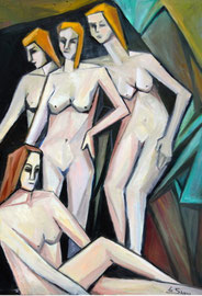 Nudità, 2012.  Olio su tela,  cm.  70 x 100.