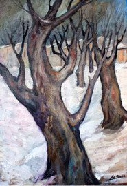 Inverno, 2011.  Olio su tela, cm. 70 x 100.