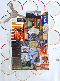 Moon, collage, 2025